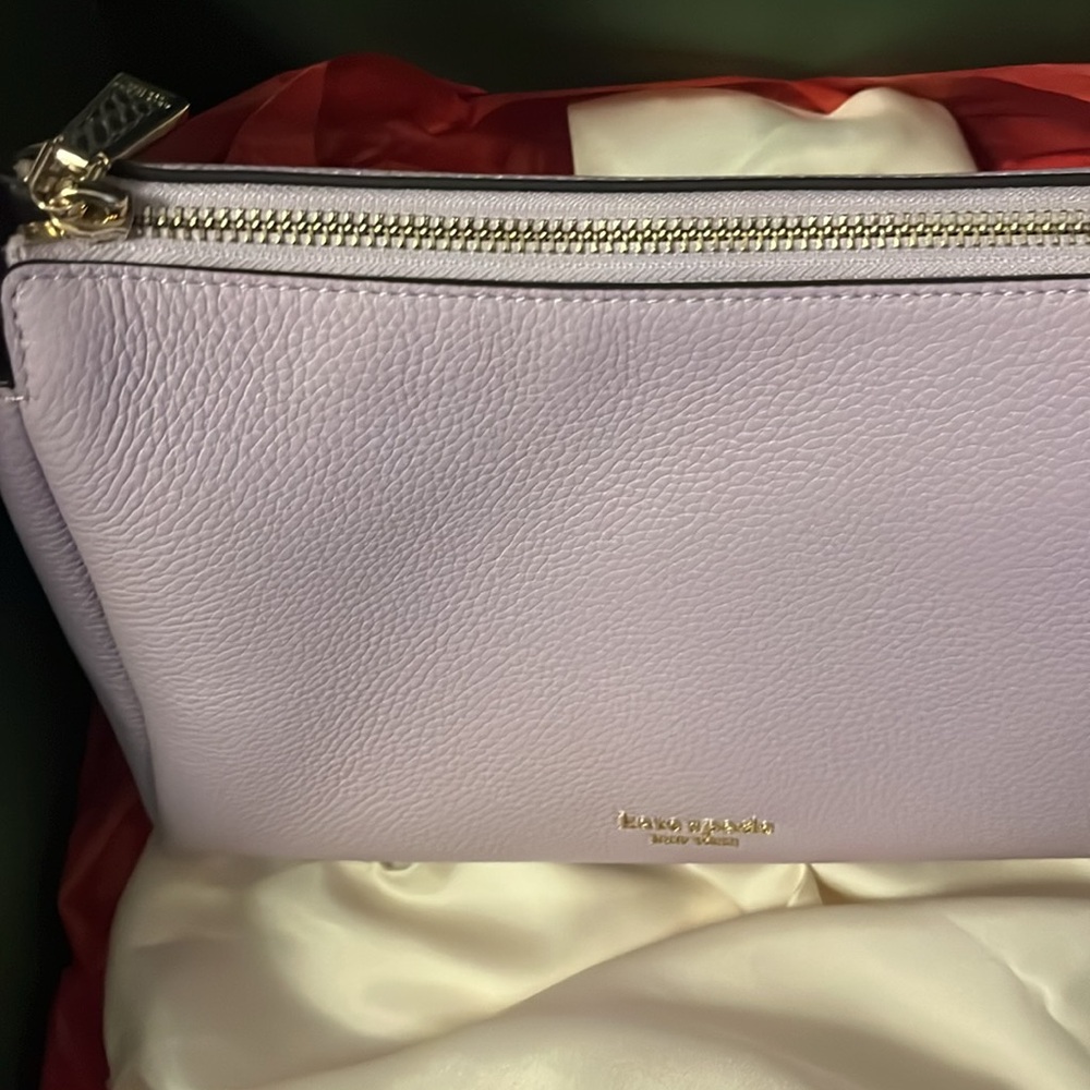 Kate Spade Knott Pebbled Leather Shoulder Bag - Violet Mist - Picture 7 of 8